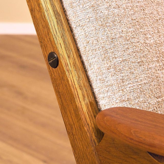 Brown Danish Armchairs in Oak and Teak by Arne-Hovmand Olsen, 1950, Set of 2 For Sale - Image 8 of 12