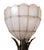 Pair of Antique Ealy 1900's Art Nouveau Cast Metal Torchiere Floor Lamps With Capiz Shell Tulip Shades For Sale In Sacramento - Image 6 of 11