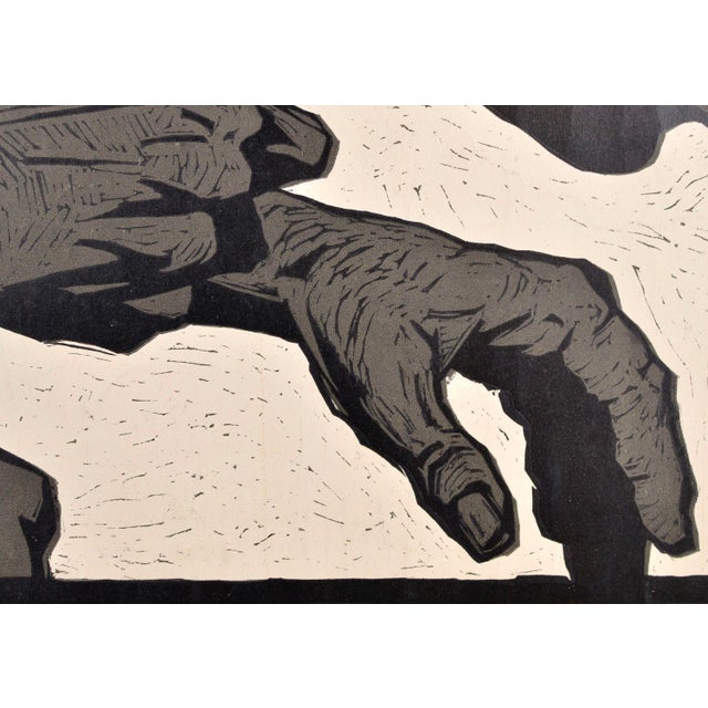 Albert Goltjakov, Quietly, 1961, Monotype, in Good conditions. Designed 1960 to 1969 I have official proof of authenticity...