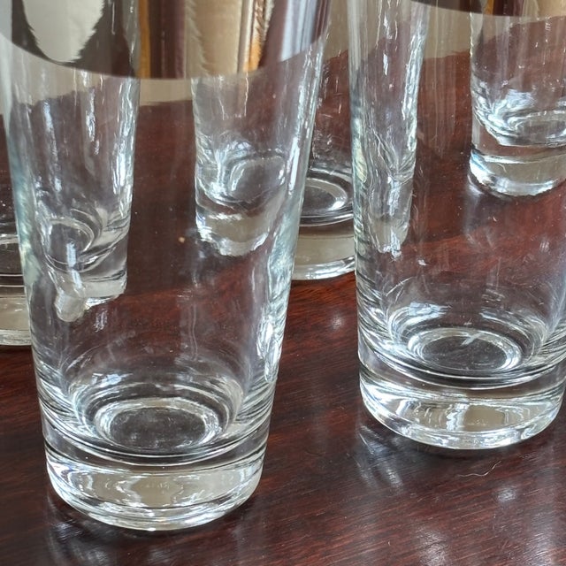 MCM Dorothy Thorpe-Style Platinum Rimmed Tumblers — Set of 6 For Sale - Image 12 of 13