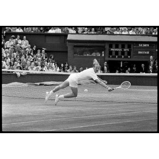 Arthur Steel: Stan Smith, Wimbledon Tennis Championship Final, Limited Edition Photograph 24 X 17.5” For Sale