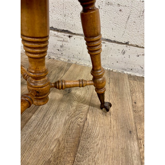 Antique Victorian Claw Foot Glass Ball Piano Stool For Sale In Kansas City - Image 6 of 9