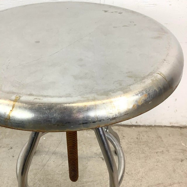 Late 20th Century Vintage Industrial Swivel Stool For Sale - Image 5 of 12