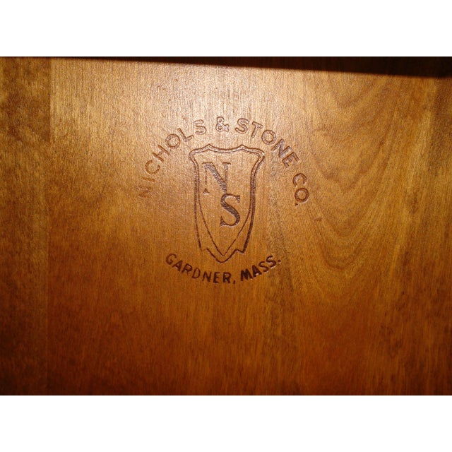 Wood 1980s Nichols & Stone Co. Hardwood Rocking Chair Windsor Style For Sale - Image 7 of 8