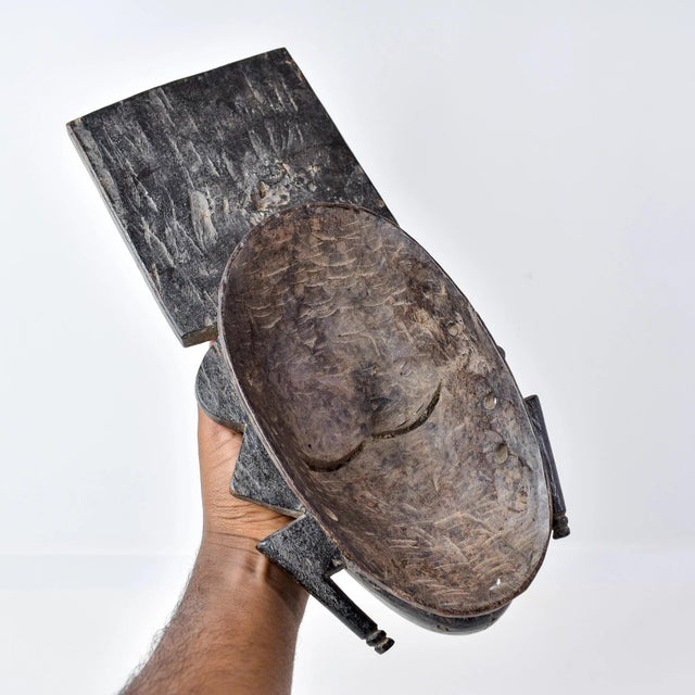 Early 20th Century Djimini Ligbi Do Society Mask on Custom Stand Côte d'Ivoire For Sale - Image 14 of 17