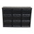 Late 20th Century Industrial Black Steel Nine-Door Glass-Front Apothecary or File Cabinet For Sale