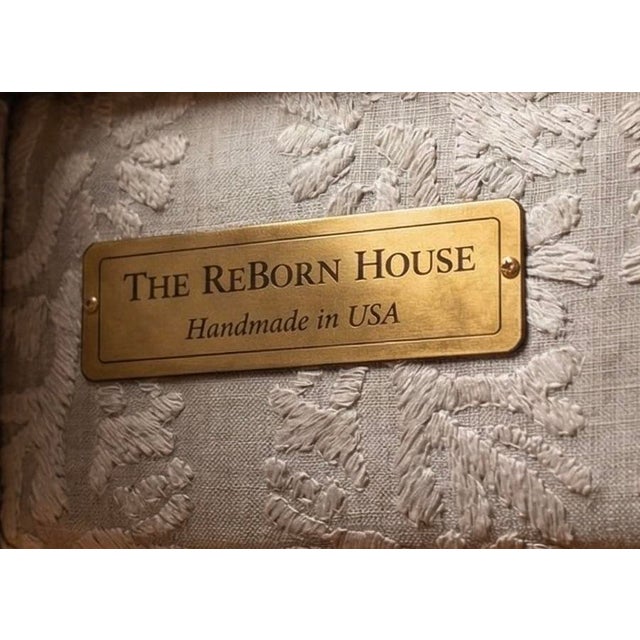 Sea Cap King Bed With Turned Wood Legs For Sale - Image 4 of 4