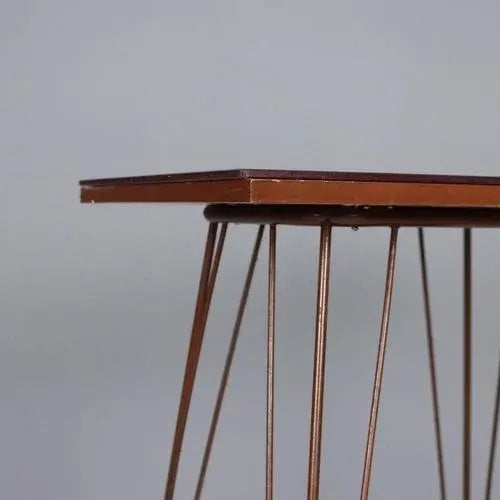 Vintage Side Table with Metal Frame and Double Glass Top, 1960s For Sale - Image 3 of 11