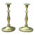 Antique Heavy Brass 9.5" Tall Candlestick Candle Holders - a Pair For Sale