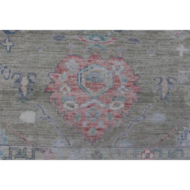 Keivan Woven Arts Hand-Knotted Transitional Neutral Oushak Rug 9'1 X 12'0 For Sale - Image 11 of 15