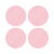 Solid Blossom Vegan Leather Round Cane Placemat, Set of 4 For Sale - Image 4 of 5