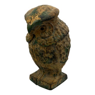 1950s Iron Owl Sensor or Garden Lantern For Sale