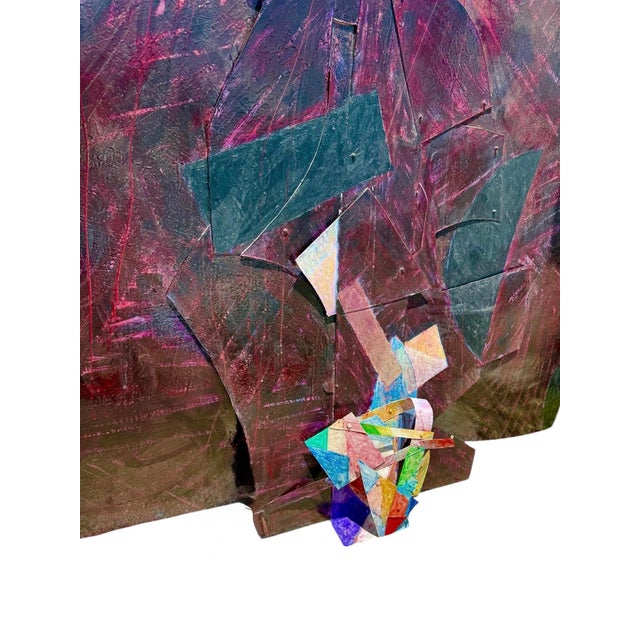 Tom Holland, Very Large Constructed Abstract Mixed Media Painting Wall Sculpture Tom Holland, 1982 For Sale - Image 13 of 17