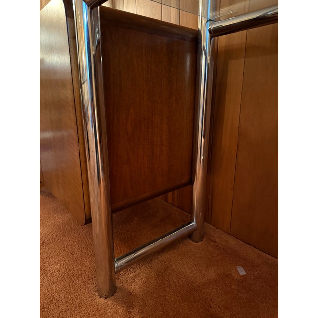 Founders Walnut, Chrome and Glass Shelving Unit, Jack Cartwright For Sale - Image 12 of 15