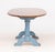 Tiger Maple Top Blue Painted Dining Table For Sale In New York - Image 6 of 8