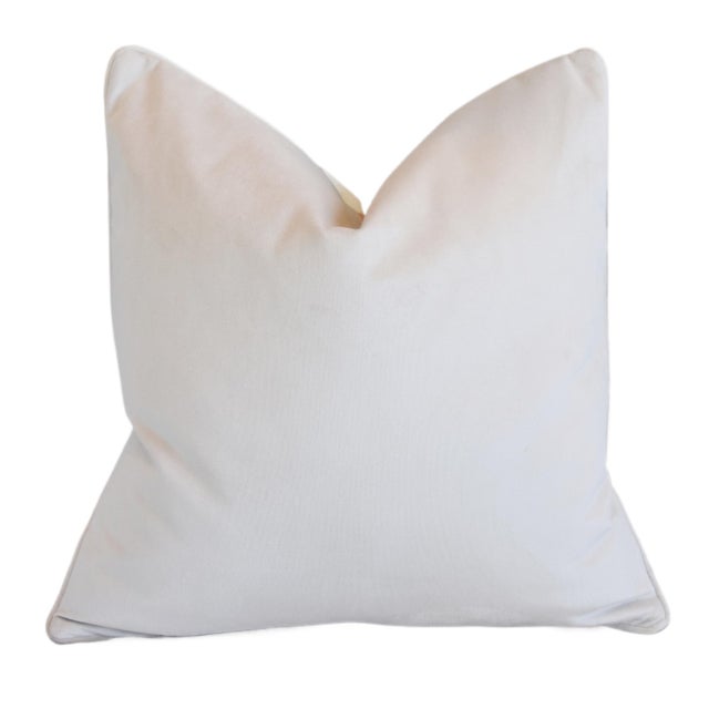 Tropical Floral Botanical Garden Feather/Down Pillow. 24” Square For Sale In Los Angeles - Image 6 of 7