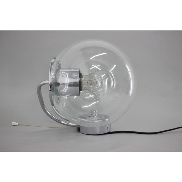 Chrome and Glass Wall Lamp, Czechoslovakia, 1970s For Sale - Image 4 of 16