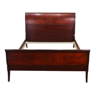 John Widdicomb Mahogany Full Size Sleigh Bed For Sale