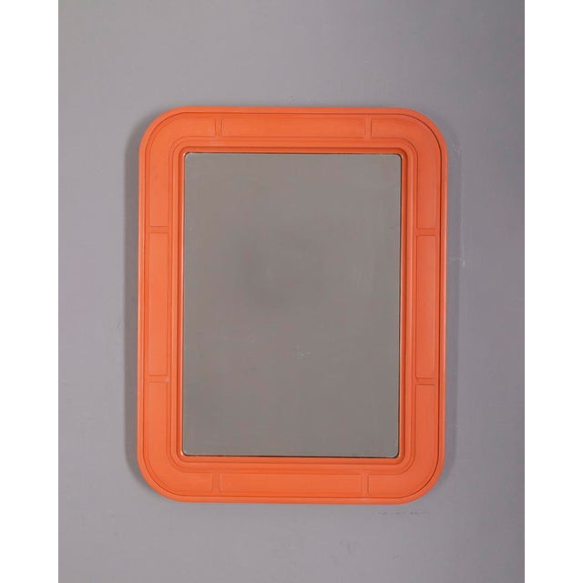 Vintage Orange Wall Mirror by Carrara Matt, 1970s For Sale - Image 10 of 10