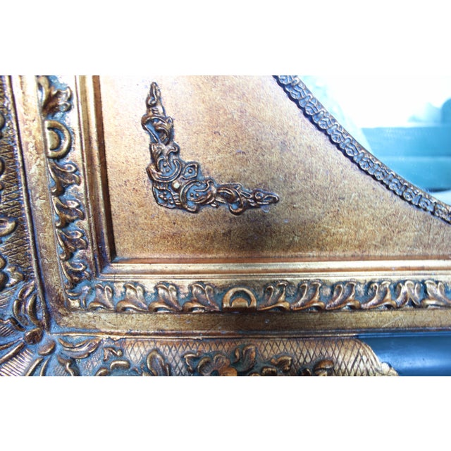 Gold Gilded Antique Style Mirror For Sale - Image 8 of 9