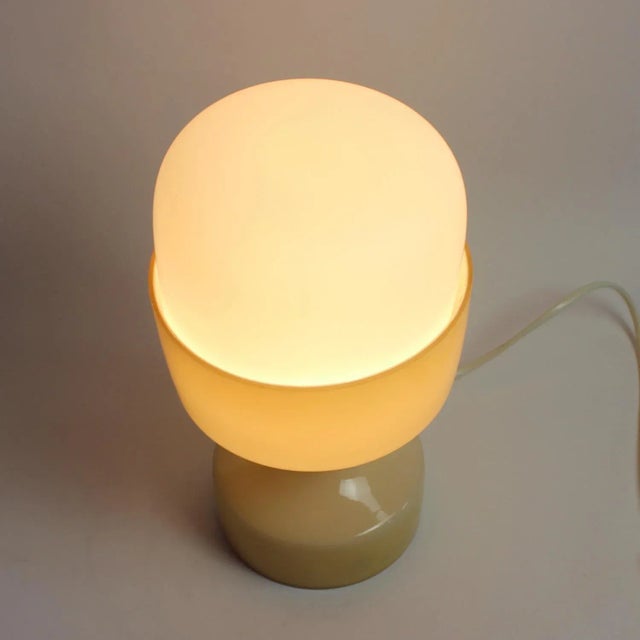 1970s Vintage Cream Glass Lamp by Ivan Jakes for Osvětlovací Sklo, 1970s For Sale - Image 5 of 12