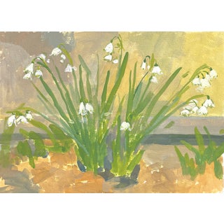 Snowdrops Original Botanical Painting by Michelle Farro For Sale