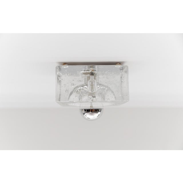 Hand-Blown Ice Cube Wall Lamps by Müller & Zimmer, Germany, 1960s, Set of 3 For Sale - Image 8 of 14
