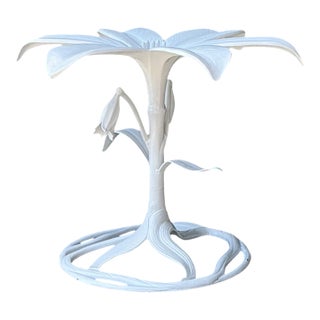 Vintage Arthur Court Cast Aluminum Lily Dining Table Pedestal For Sale
