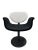 Tulip Swivel Chair in Black and White For Sale - Image 4 of 8
