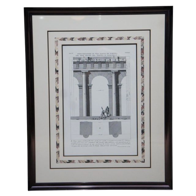 Pair of late 20th century reproduction plate prints of work of Roman Architecture / columns by Giovanni Battista Piranesi...