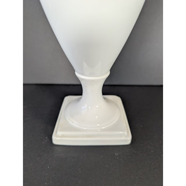 Ceramic Vintage White Porcelain Swan Double Handle Vase, Alka Kunst, Alboth Kaiser, Bavaria 1956 For Sale - Image 7 of 12