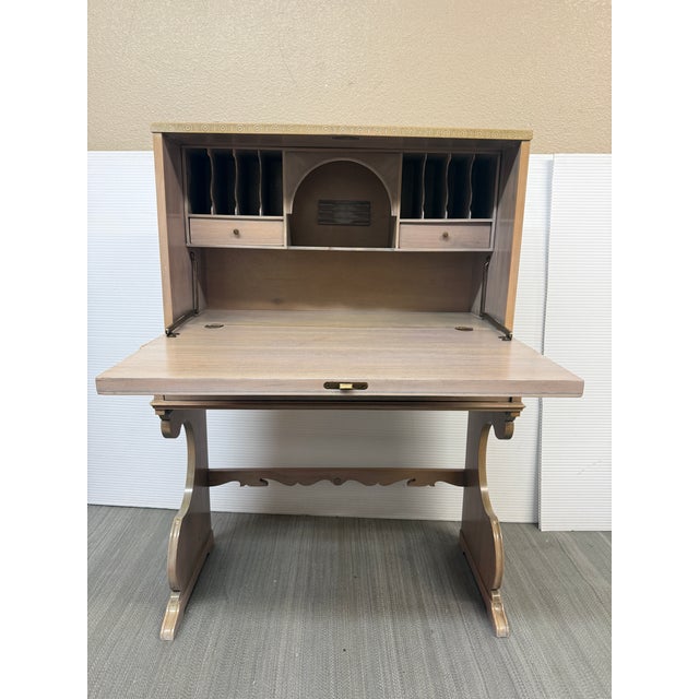 Spanish Baroque Style Drop Front Desk, Vintage For Sale - Image 11 of 12