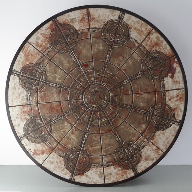 Danish Round Tiled Coffee Table by Ox-Art for Trioh, 1970s For Sale - Image 14 of 18