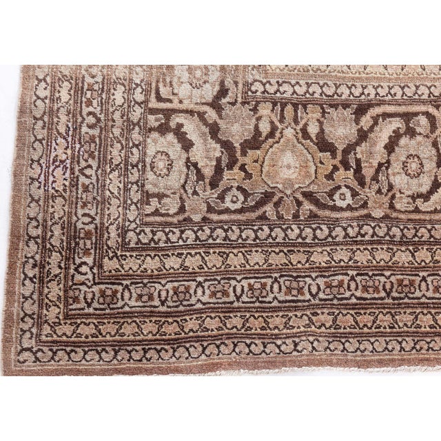 Antique Persian Tabriz Handmade Wool Carpet For Sale - Image 12 of 13