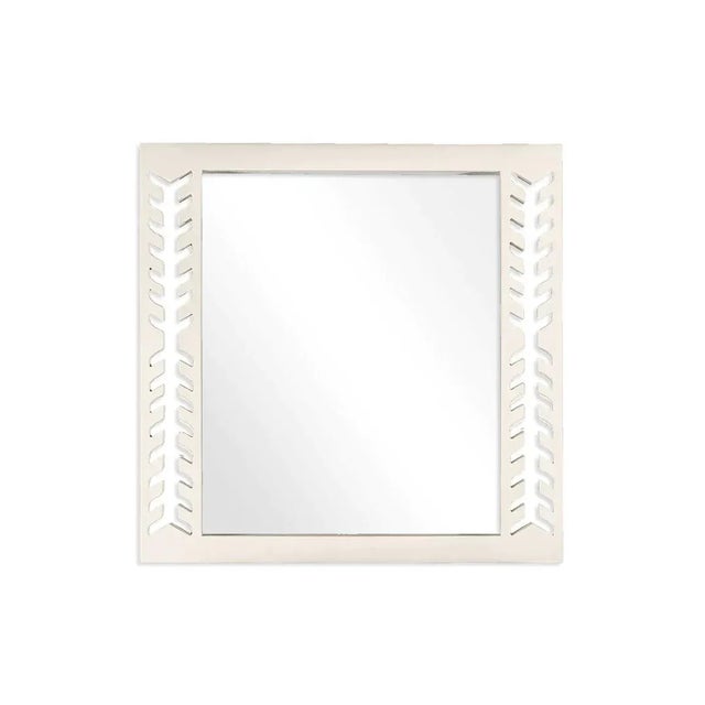 Contemporary Fleur Home Audubon Spruce Square Mirror in Swiss Coffee, 48x48 For Sale - Image 3 of 3