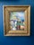 Mid- Century Framed Vintage Mediterranean Coastal Village Oil Painting For Sale - Image 10 of 18