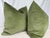 Transitional Brunschwig & Fils "Cluny Linen Velvet" in Leaf 22" Pillows-a Pair For Sale - Image 3 of 3