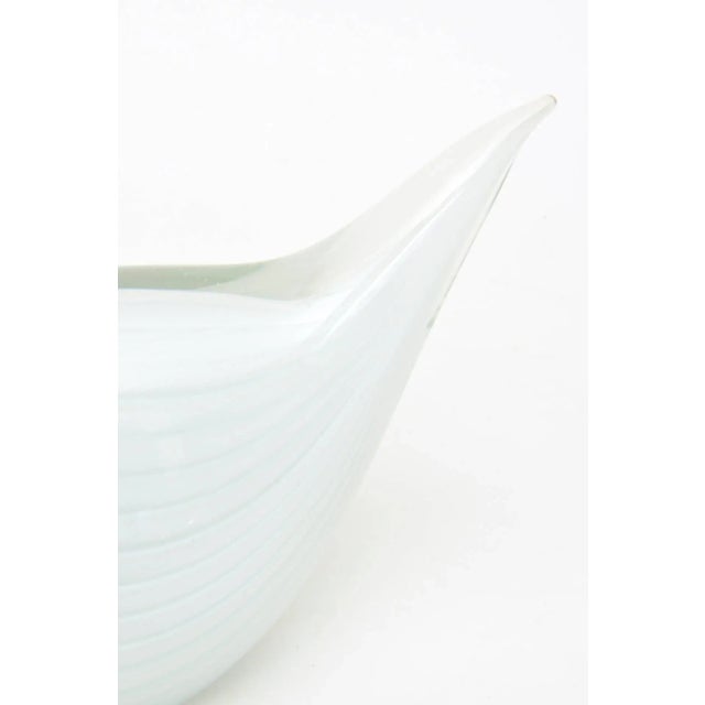 Glass Vintage Murano Seguso Glass White Swan Sculpture, 1960's For Sale - Image 7 of 11