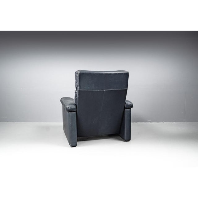 Blue Leather Armchair from Cor Conseta, Germany, 1980s For Sale - Image 12 of 18