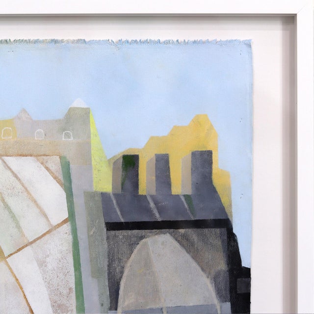 2020s Rooftop Views - Framed Original Contemporary Cityscape Acrylic Painting on Canvas by Maria C Bernhardsson For Sale - Image 5 of 9