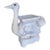 Vintage Italian White-Glazed Terracotta Ostrich Garden Seat For Sale