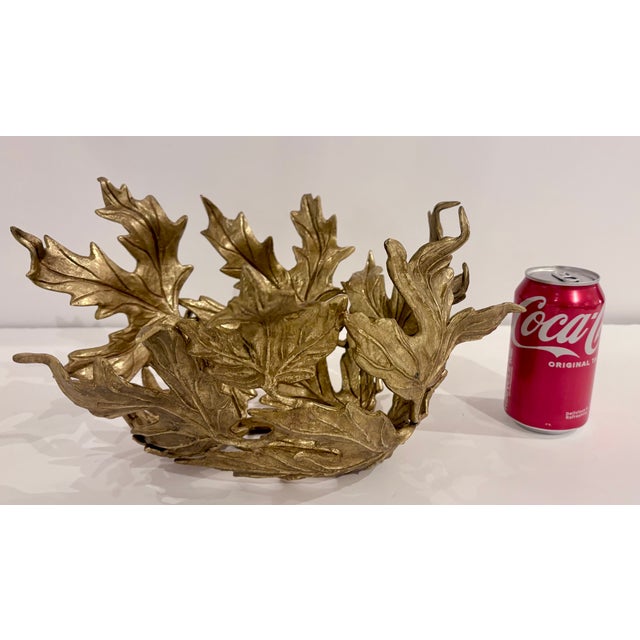 John Richard Organic Modern Gold Leaves Bowl For Sale - Image 4 of 5