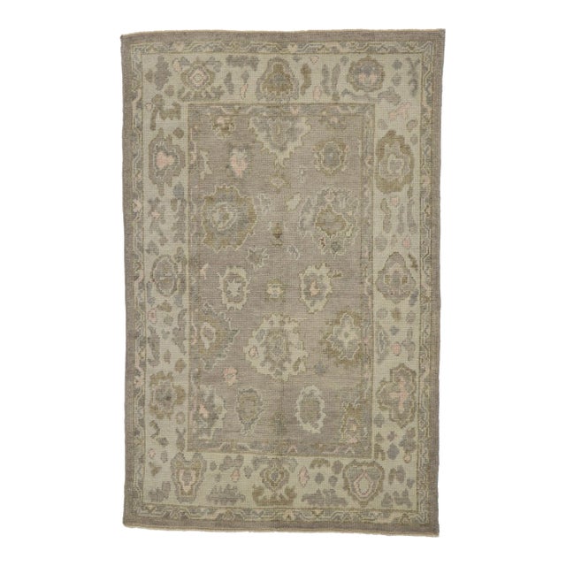 Turkish Oushak Rug - 04'05 X 06'10 For Sale