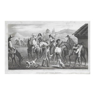 Antique Setting Out From Tarija Bolivian Engraving For Sale