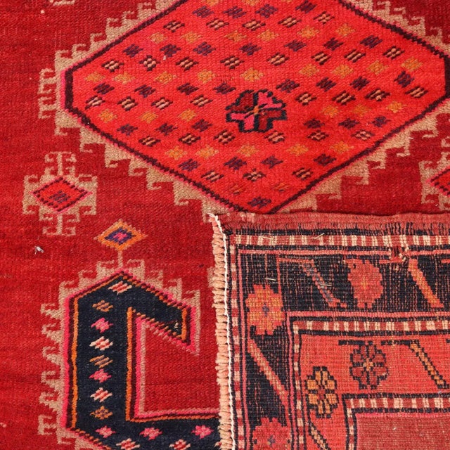Wool Thin Knot Handmade Karabakh Rug, Caucasus For Sale - Image 10 of 13