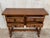 19th Century Catalan Spanish Carved Walnut Console Sofa Table, Four Drawers For Sale - Image 4 of 18