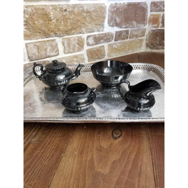 Antique Hackwood Black Basalt Tea Set For Sale - Image 12 of 12
