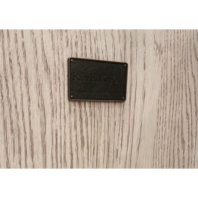 Wood Revelation Modern White Washed Spindle Cabinet For Sale - Image 7 of 9