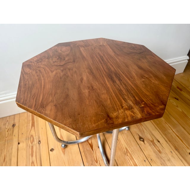 Vintage Bauhaus Octagonal Side Table, 1920s For Sale - Image 9 of 18