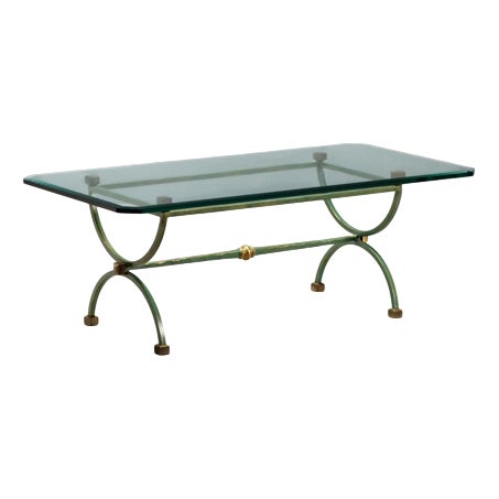 Lacquered Metal Center Table For Sale